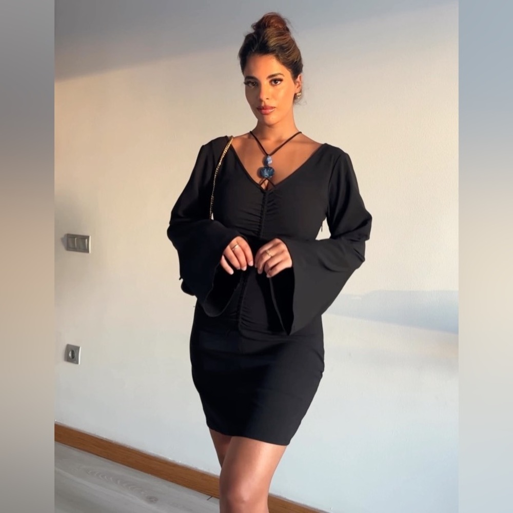 Zara Black Stone Mini Dress